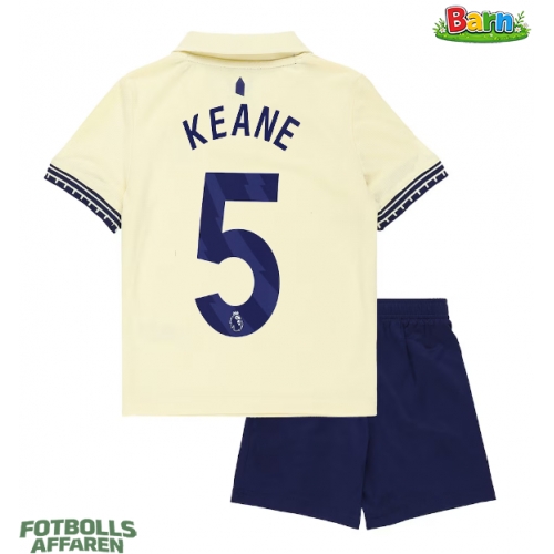 Everton Michael Keane #5 Bortaställ Barn 2025-26 Kortärmad (+ Korta byxor)